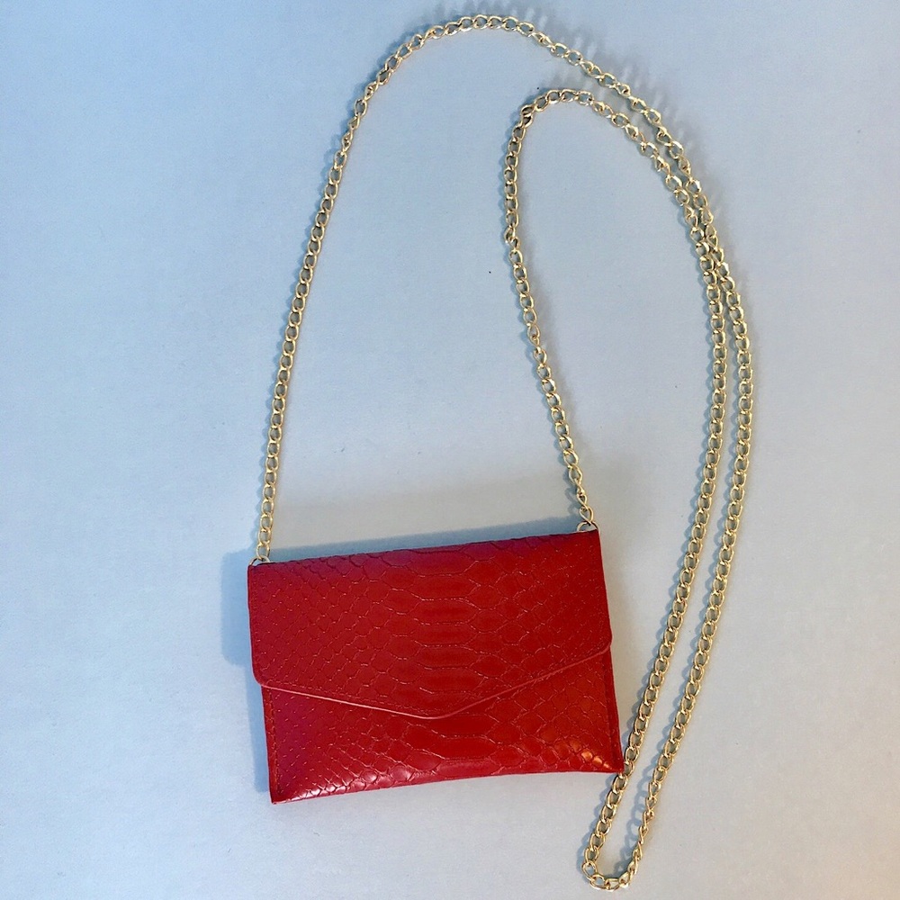 Ava / Kris Meg Ruby Red Snake Purse